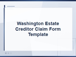 File a Creditor Claim Against a Washington Estate